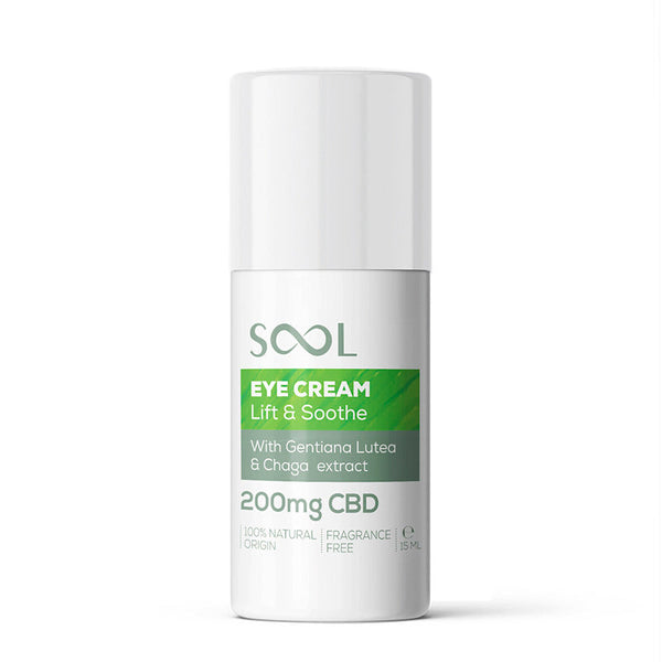 SOOL Crema de ojos CBD 200 mg Lift & Soothe Espectro amplio (15 ml) | NaturaPoint