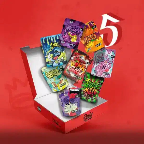 OnlyCBDFans ONLYPACK 5 – Pack 5 variedades (5×1g) + 6 stickers | Elige tus flores CBD favoritas