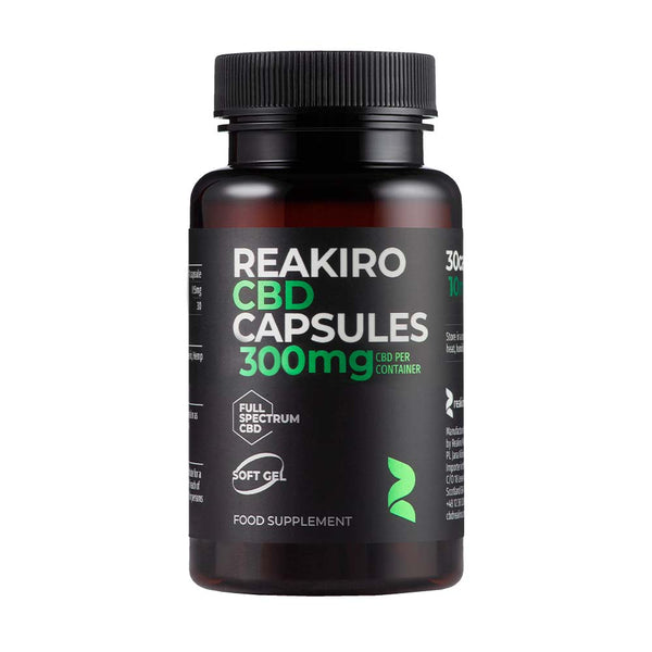 Reakiro Cápsulas CBD 10 mg Espectro completo (30 uds, 300 mg) | NaturaPoint