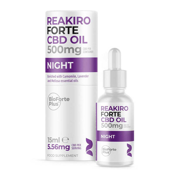 Reakiro Aceite CBD FORTE Night 500 mg Espectro completo (15 ml) | NaturaPoint