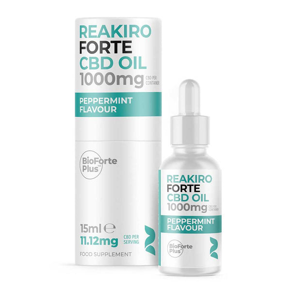 Reakiro Aceite CBD FORTE 1000 mg Sabor peppermint Espectro completo (15 ml) | NaturaPoint