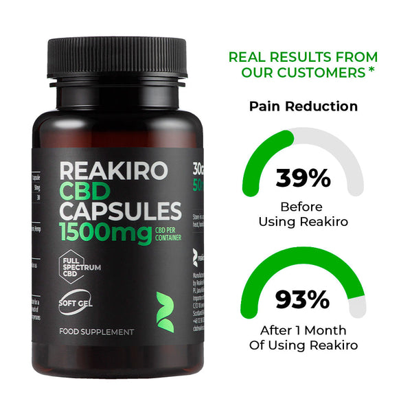Reakiro Cápsulas CBD 50 mg (1500 mg) Espectro completo (30 uds) | NaturaPoint