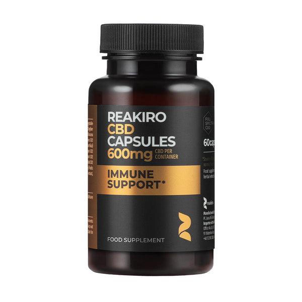 Reakiro Cápsulas CBD 600 mg Immune Support Espectro completo (60 uds) | NaturaPoint