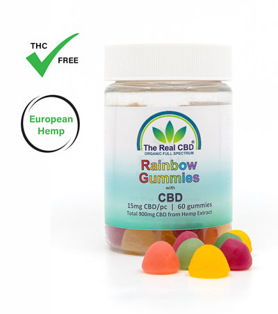 The Real CBD Rainbow Gummies – 15 mg CBD por gominola (60 uds) | THC 0,0% | Sabores surtidos