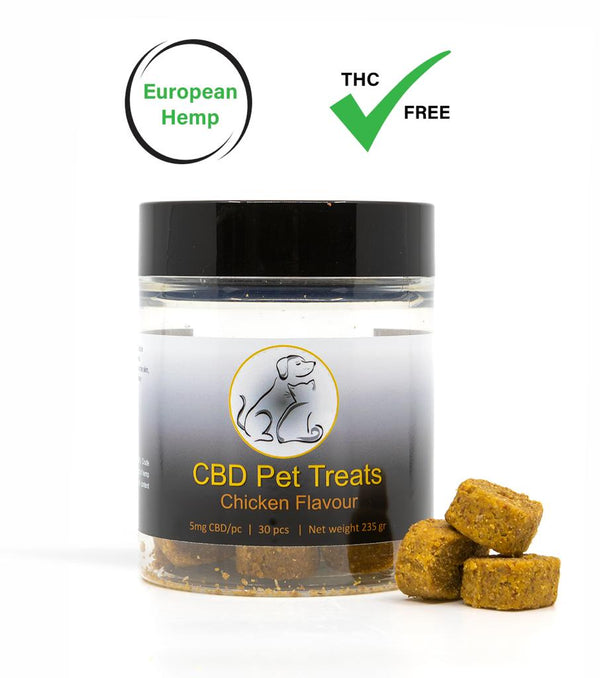 The Real CBD Golosinas con CBD para Mascotas – Sabor Pollo (5 mg/unid · 30 uds · 235 g) | THC 0,0%
